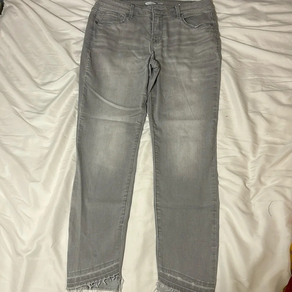 Old Navy Rockstar Super Skinny Ankle Gray Jeans size 6